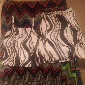 Two-piece Black and White Top and Skirt